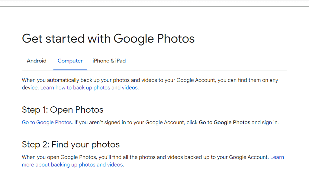 Google photos